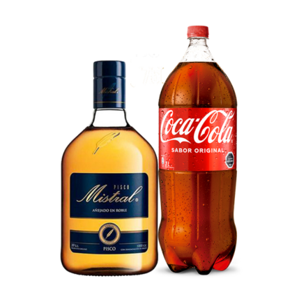 Promo Pisco Mistral + Bebida (A elección) + Hielos